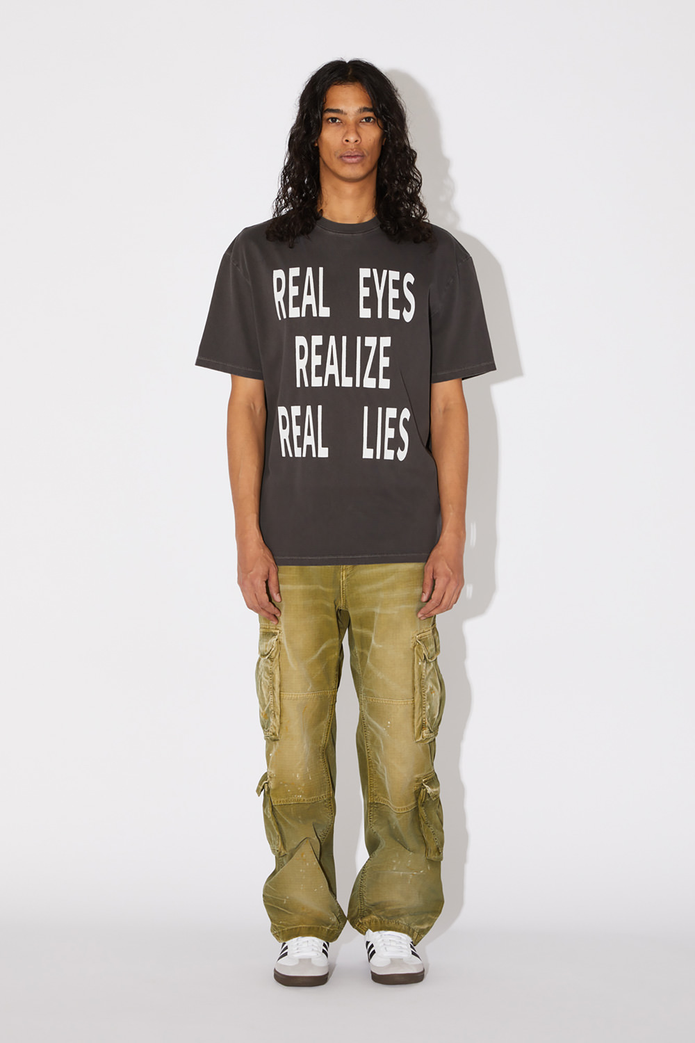 AMISH: T-SHIRT GIROCOLLO CON STAMPA REAL EYES