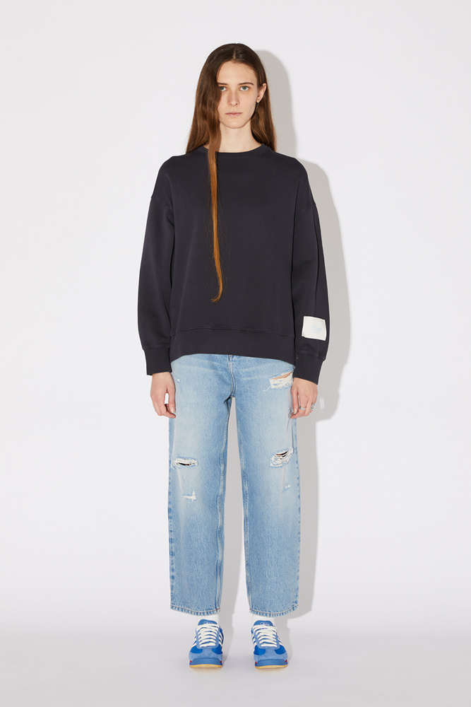 AMISH CREW NECK SWEATSHIRT WITH CUT-OUT