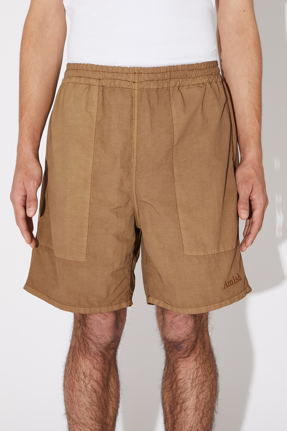 AMISH: TRIP BERMUDA SHORTS IN DYED NYLON