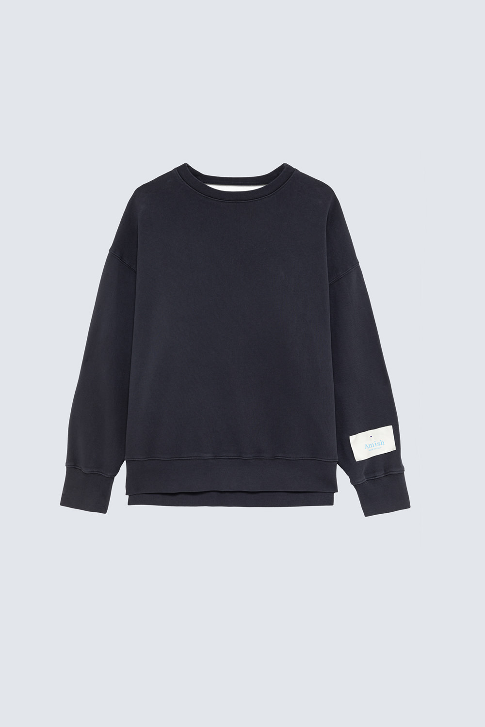 AMISH: CREW NECK SWEATSHIRT WITH CUT-OUT