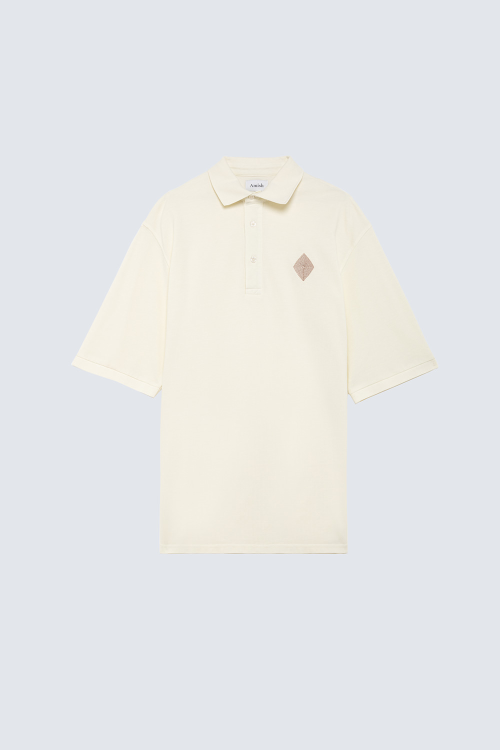 AMISH: OVERSIZED PIQUE COTTON POLO SHIRT