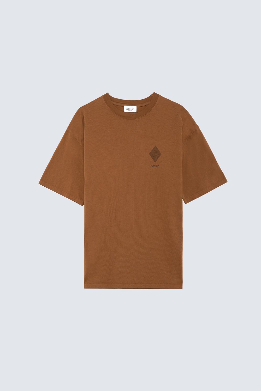 AMISH: CREW NECK T-SHIRT WITH LOGO