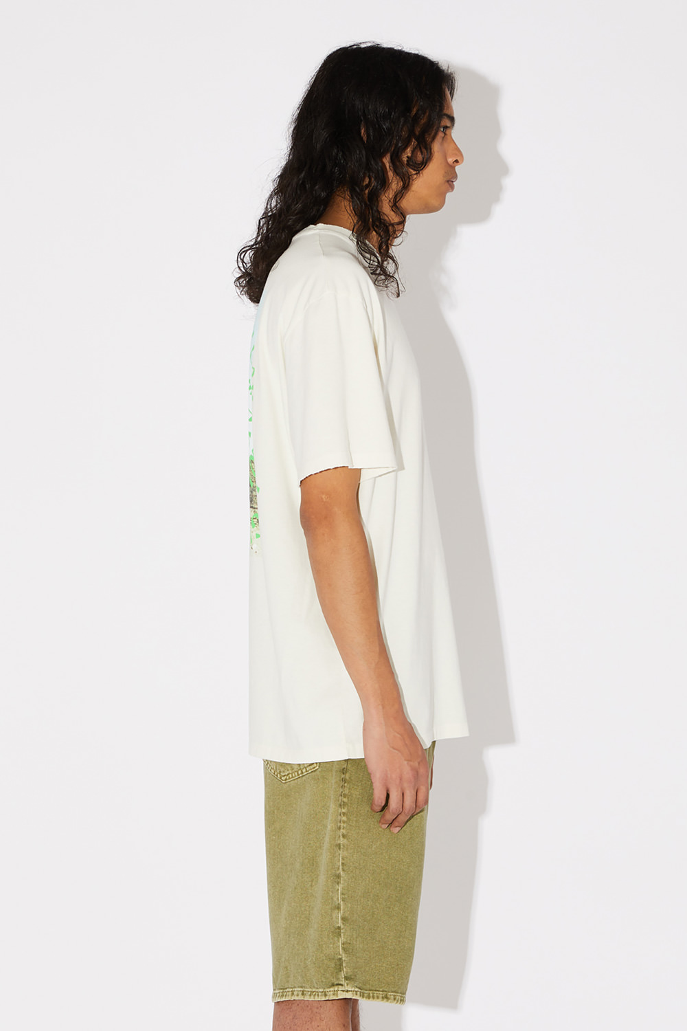 AMISH: T-SHIRT GIROCOLLO CON STAMPA CACTUS