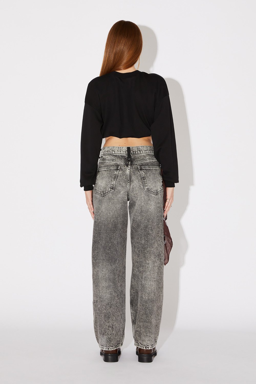 AMISH: TOP CROPPED IN JERSEY CON CUT-OUT